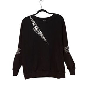 Jeweled Crewneck Sweatshirt Top
